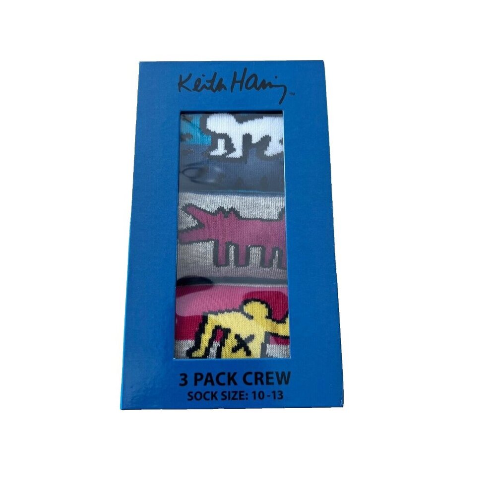 Keith Haring 3-Pack Crew Socks Stripe Multi